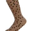 Strumpor bruna med prickar