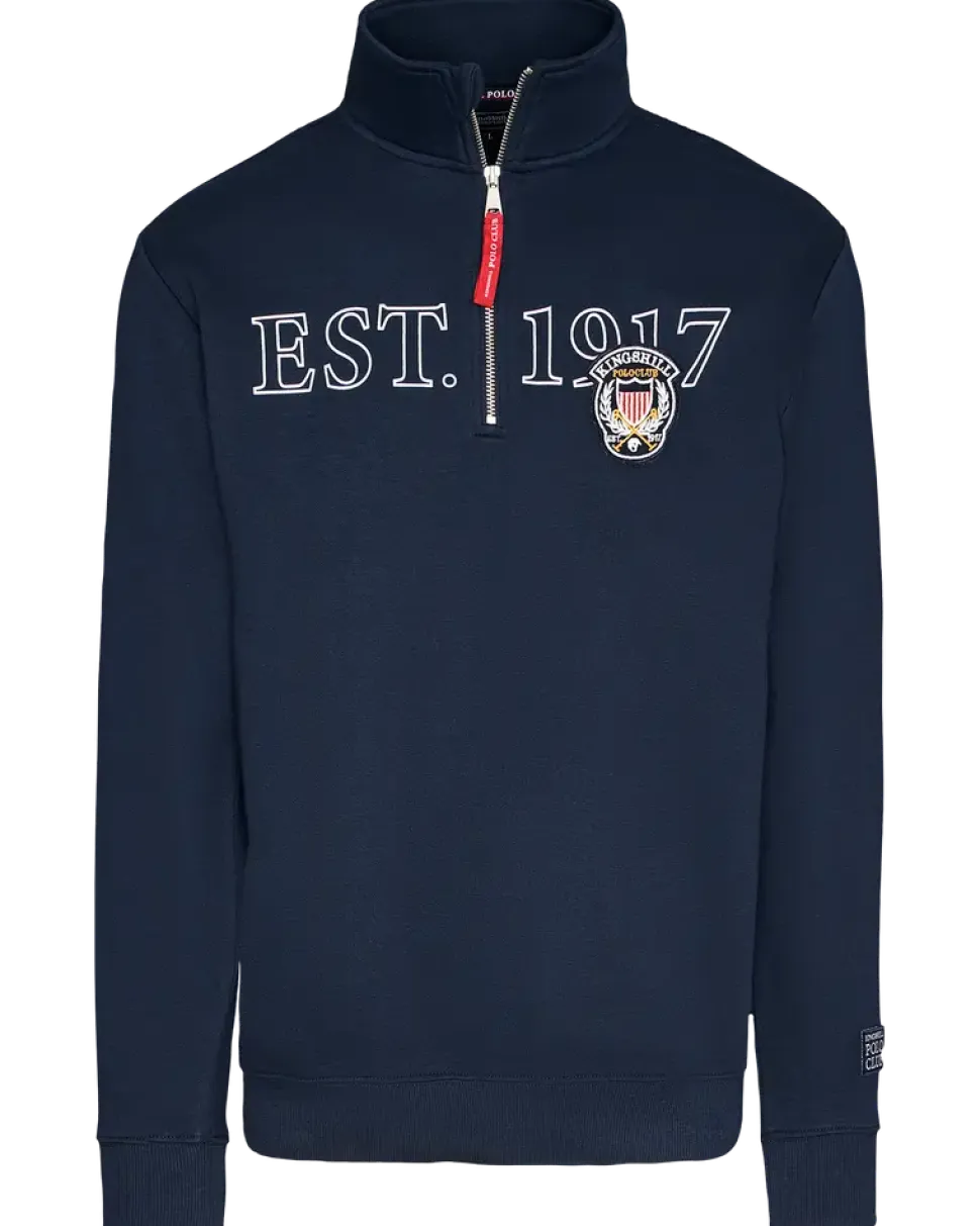 Sweatshirt Half-zip Marinblå