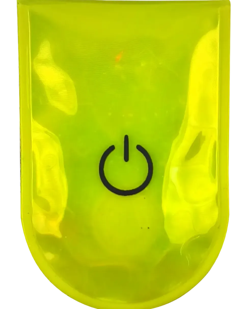 Synlig i mörkret Reflekterande clips med LED