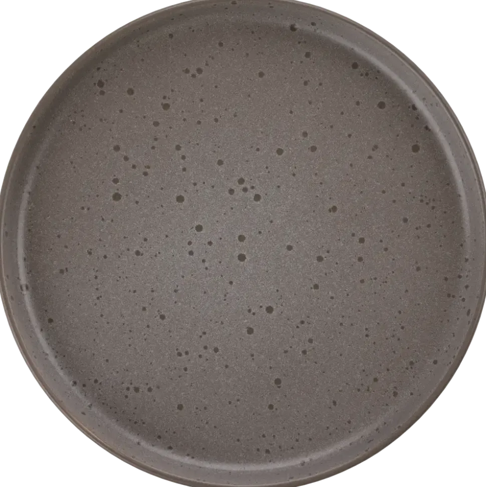 Tallrik stengods 20 cm brun
