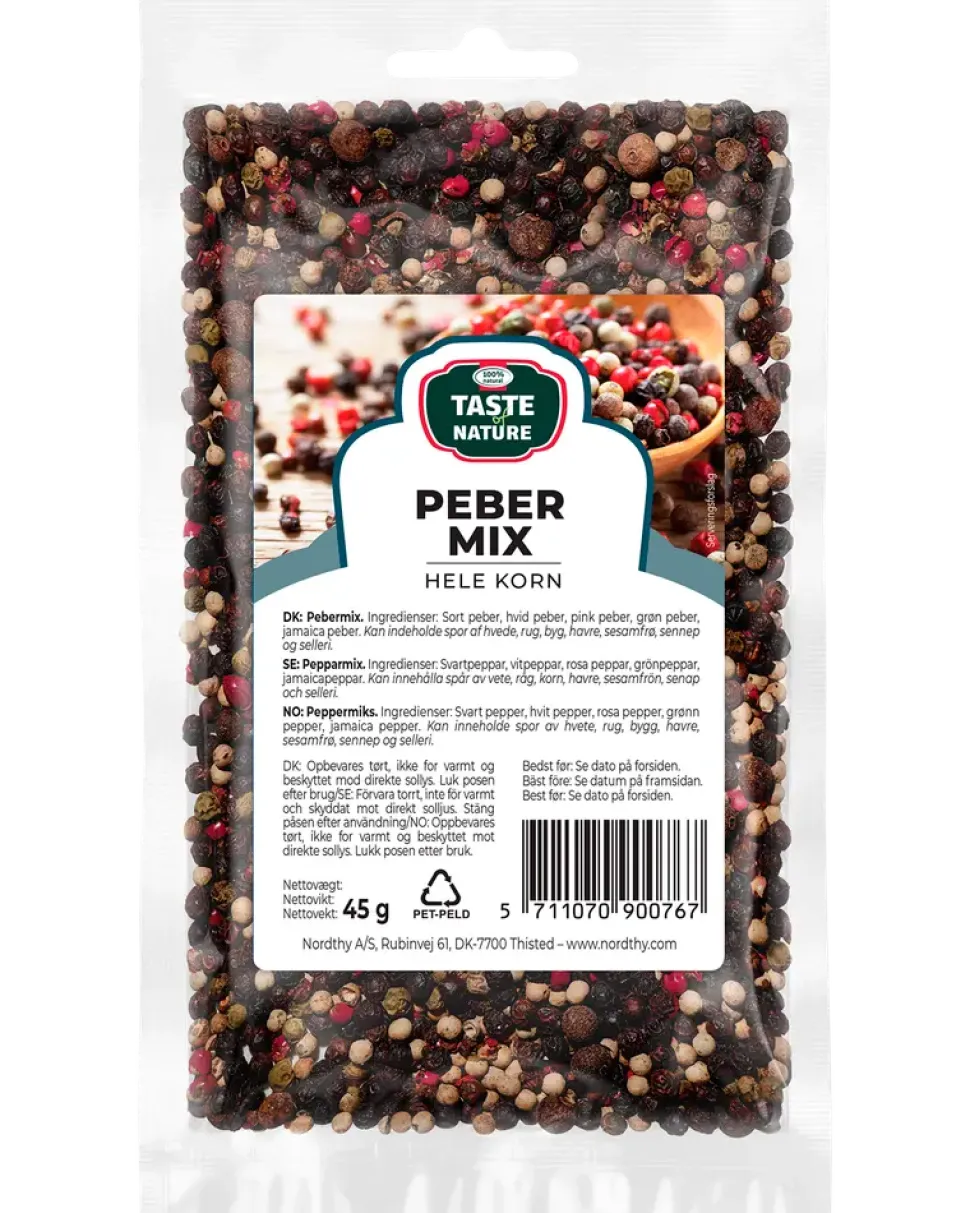 Taste of Nature – Peppar Mix Hela Korn 45 g