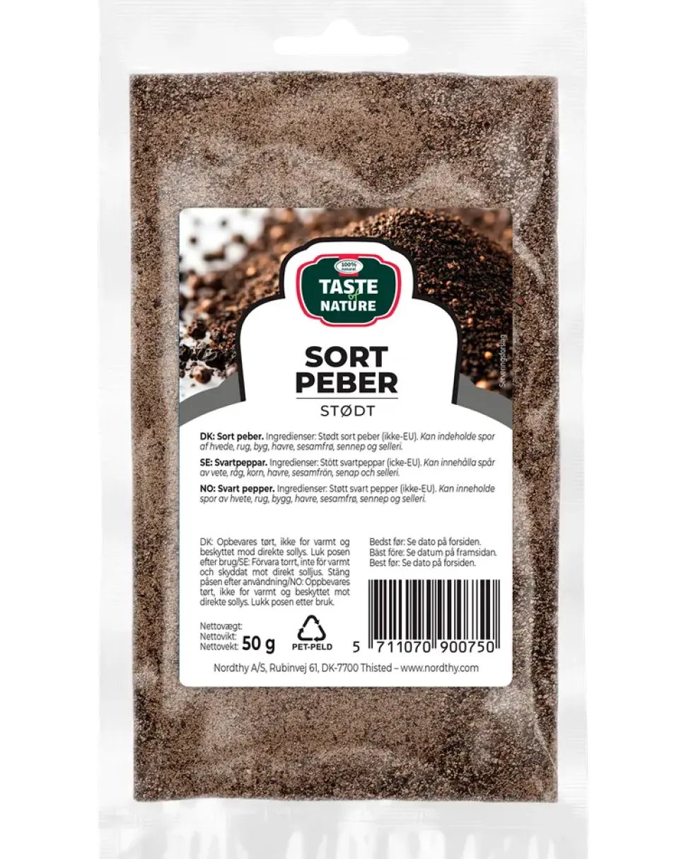 Taste of Nature - Svartpeppar mald 50 g