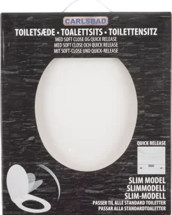 Toalettsits Quick-release - Slim Vit