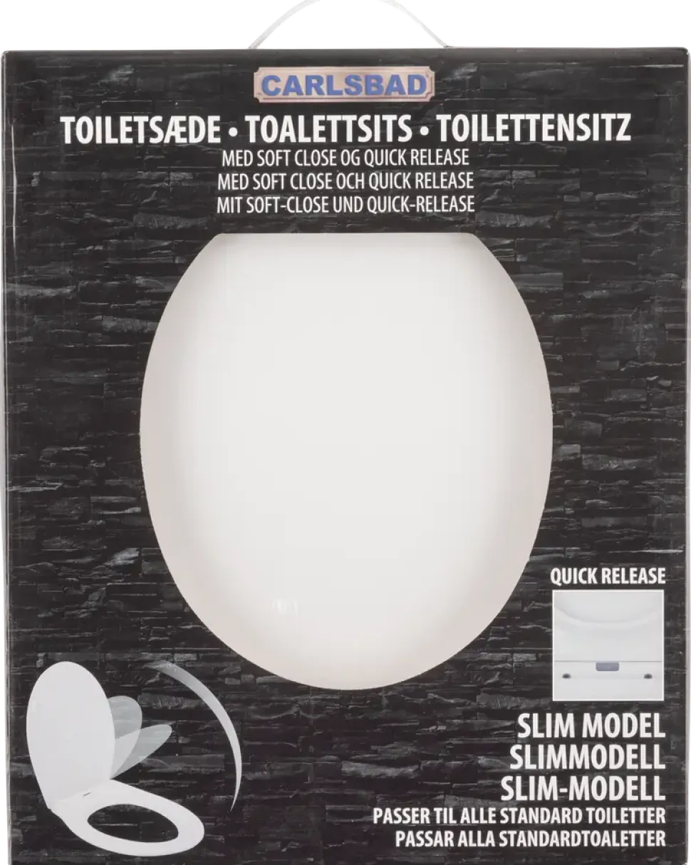 Toalettsits Quick-release - Slim Vit