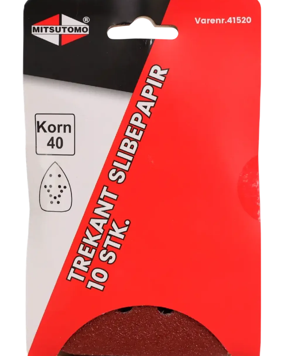 Trekants slippapper K40 10-pack