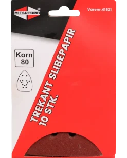 Trekants slippapper K80 10-pack