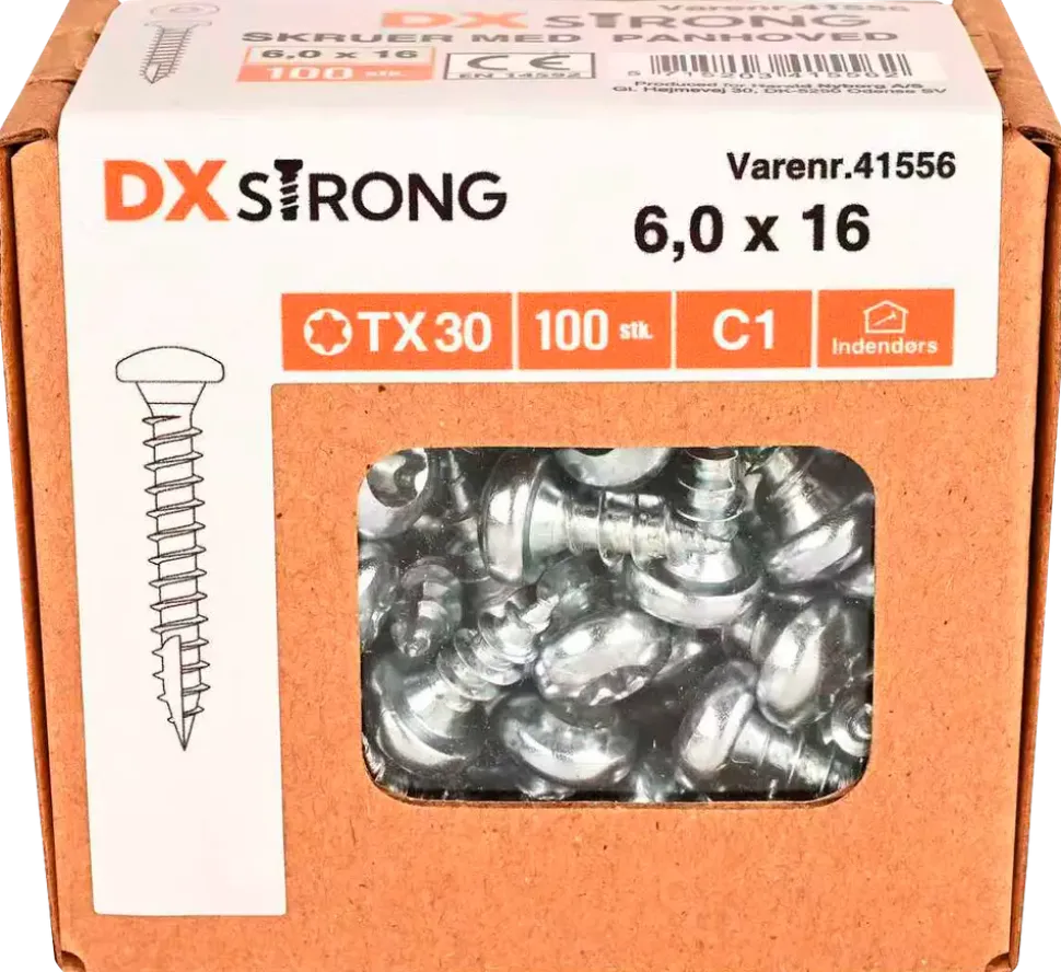 Träskruv 6,0 x 16 mm TX30 100 stk.