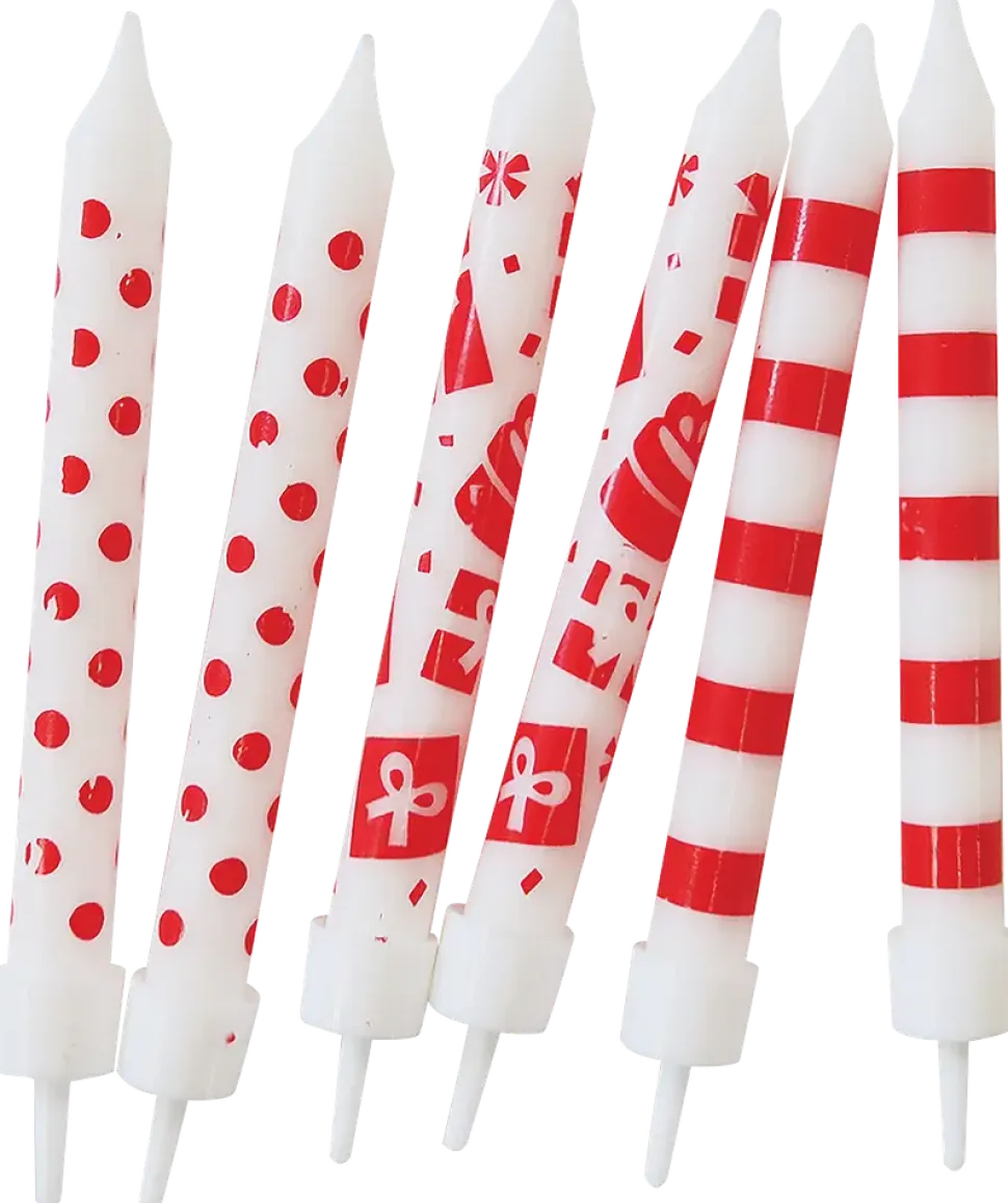 Tårtljus med hållare 12-pack