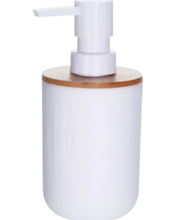 Tvålpump vit/bambu