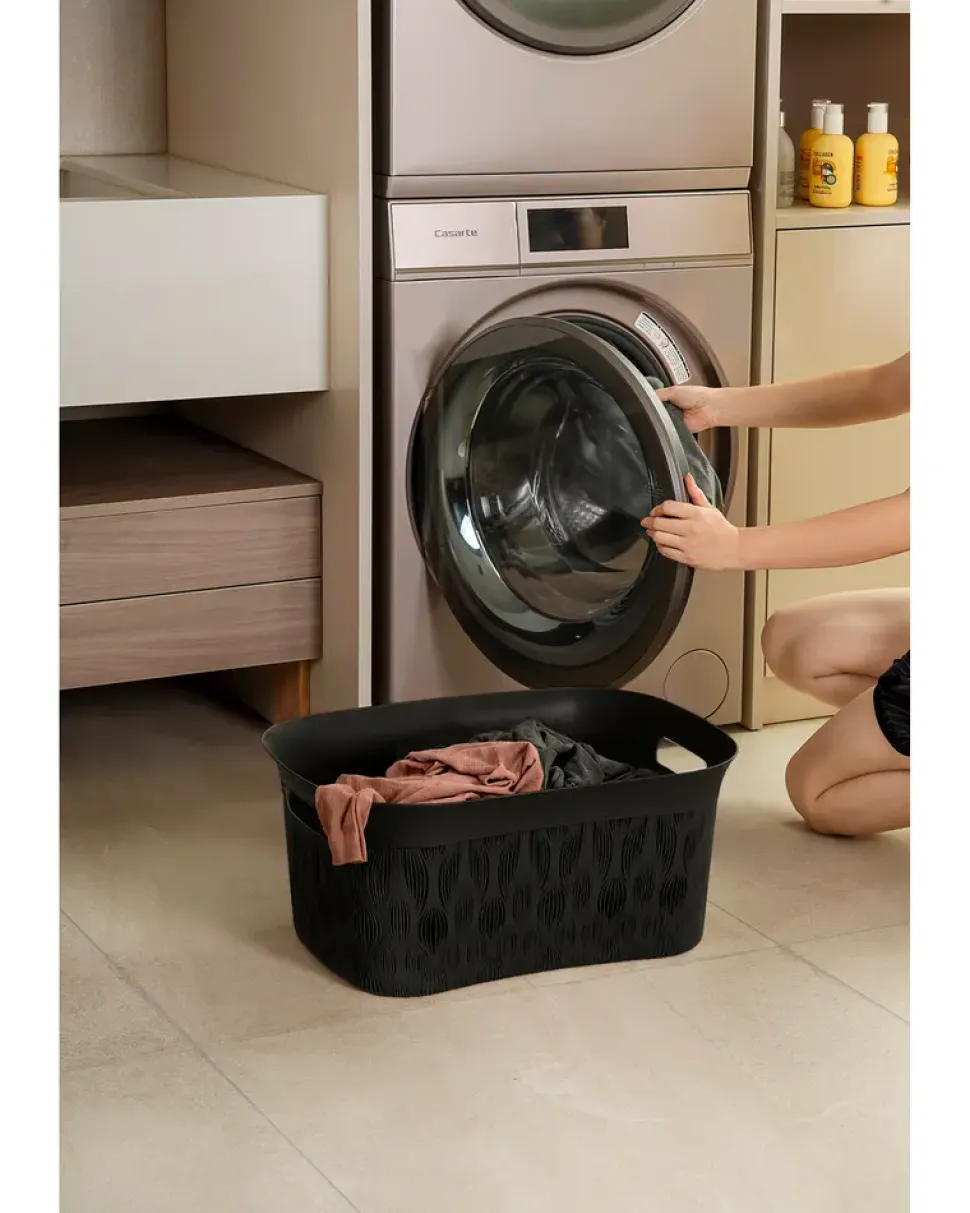 Tvättkorg 38 L - Svart