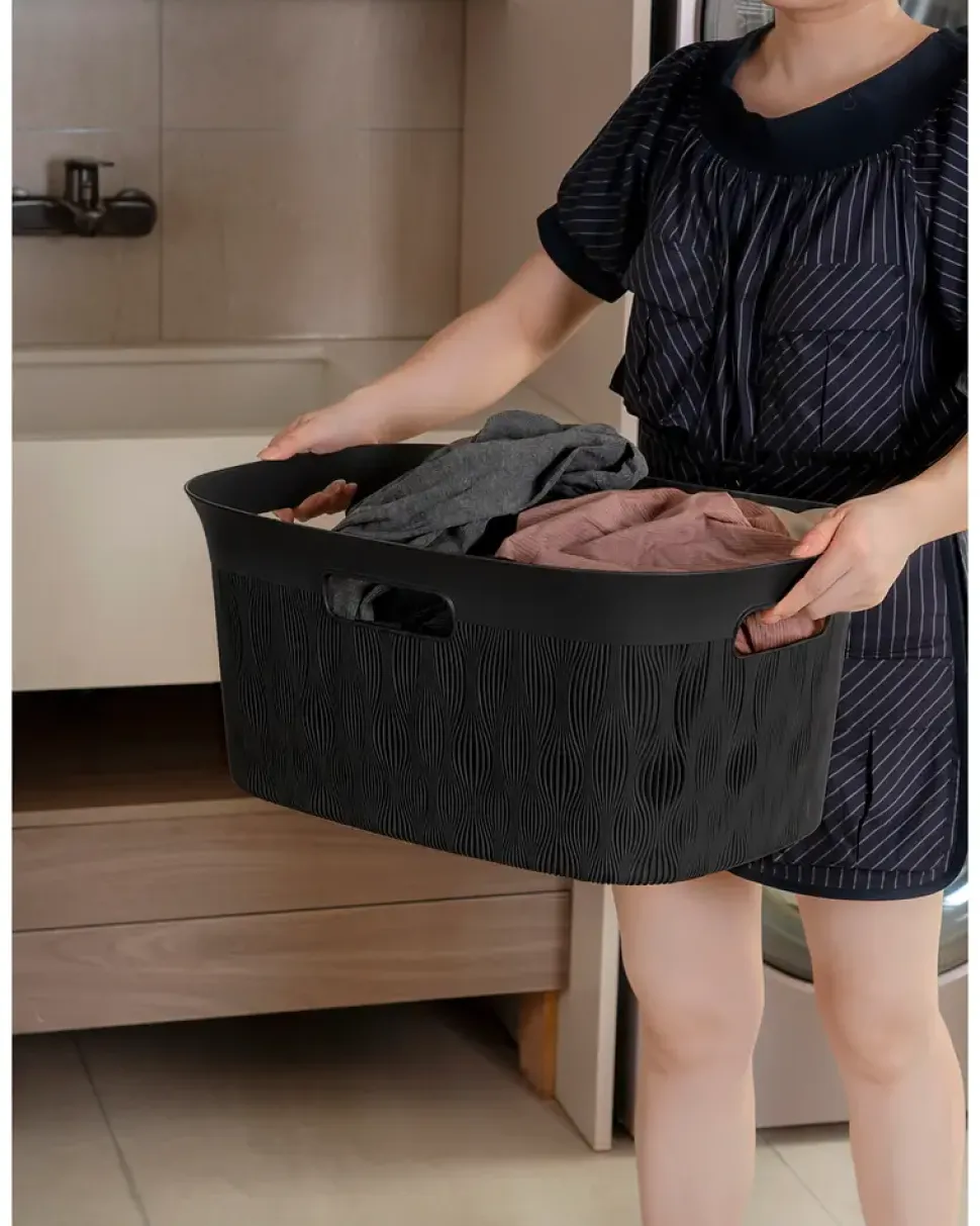 Tvättkorg 38 L - Svart