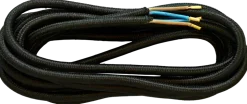 Tygkabel svart 5 m