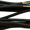 Tygkabel svart 3 m