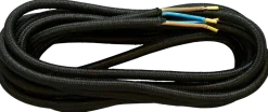 Tygkabel svart 3 m