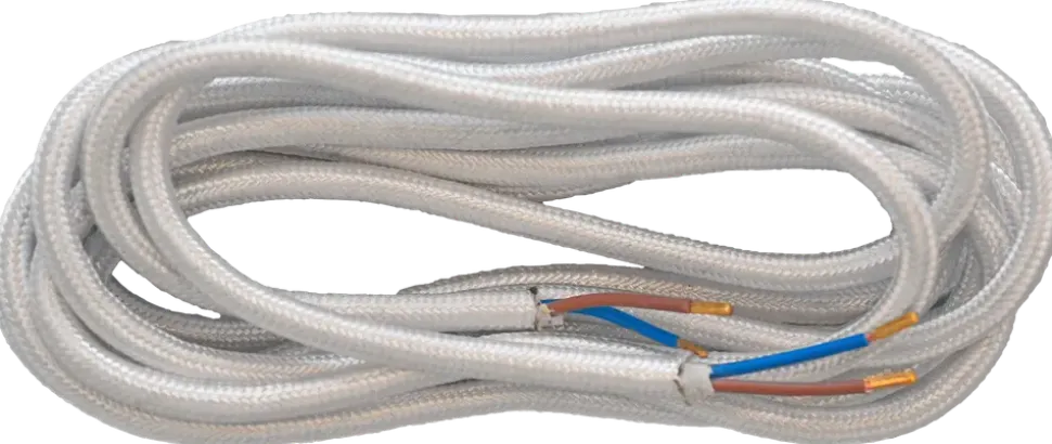 Tygkabel vit 5 m