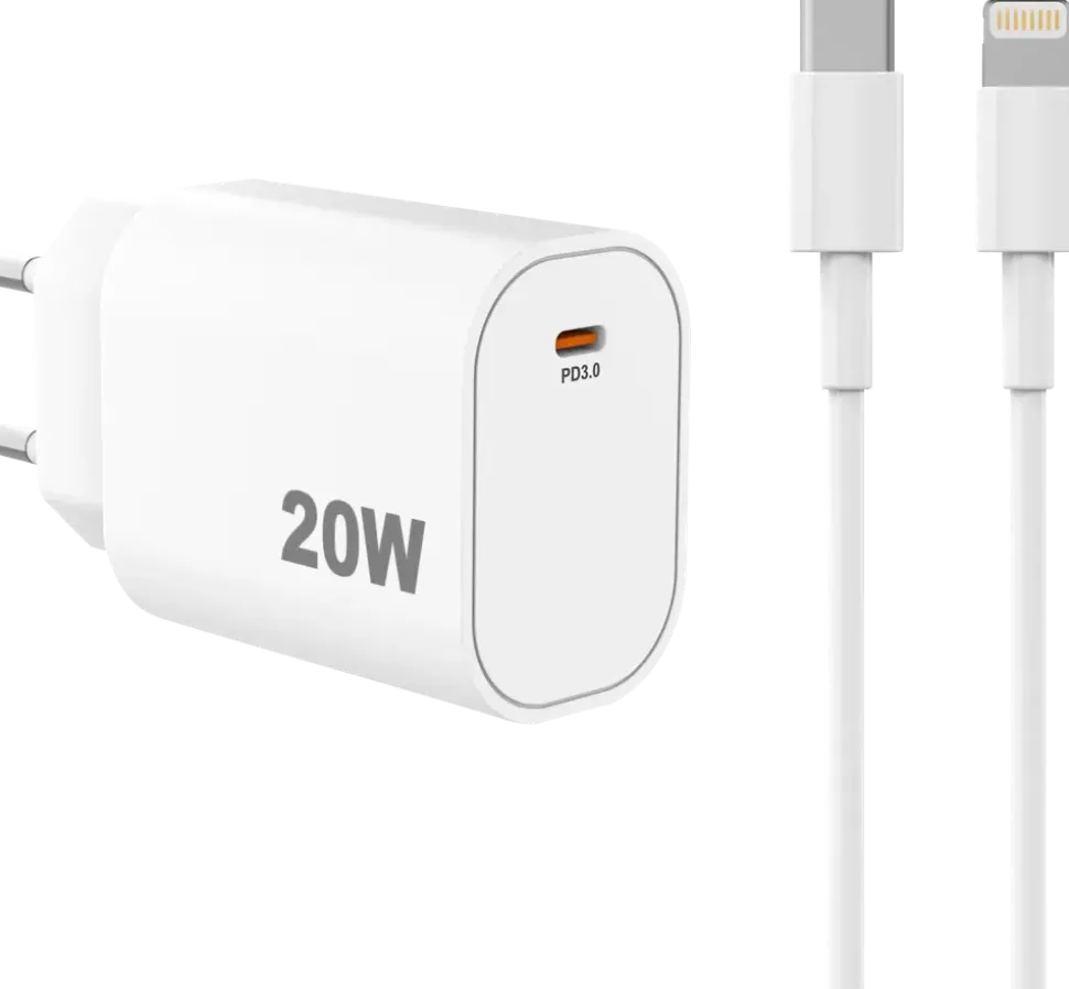 VANDENBERG Snabbladdare 20W - Lightning®-kabel