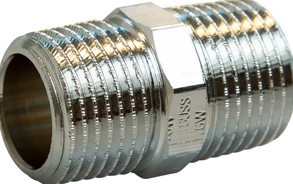 Övergångsnippel kromad 1/2"