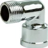 Vinkelkoppl in/ut 1/2" kromad