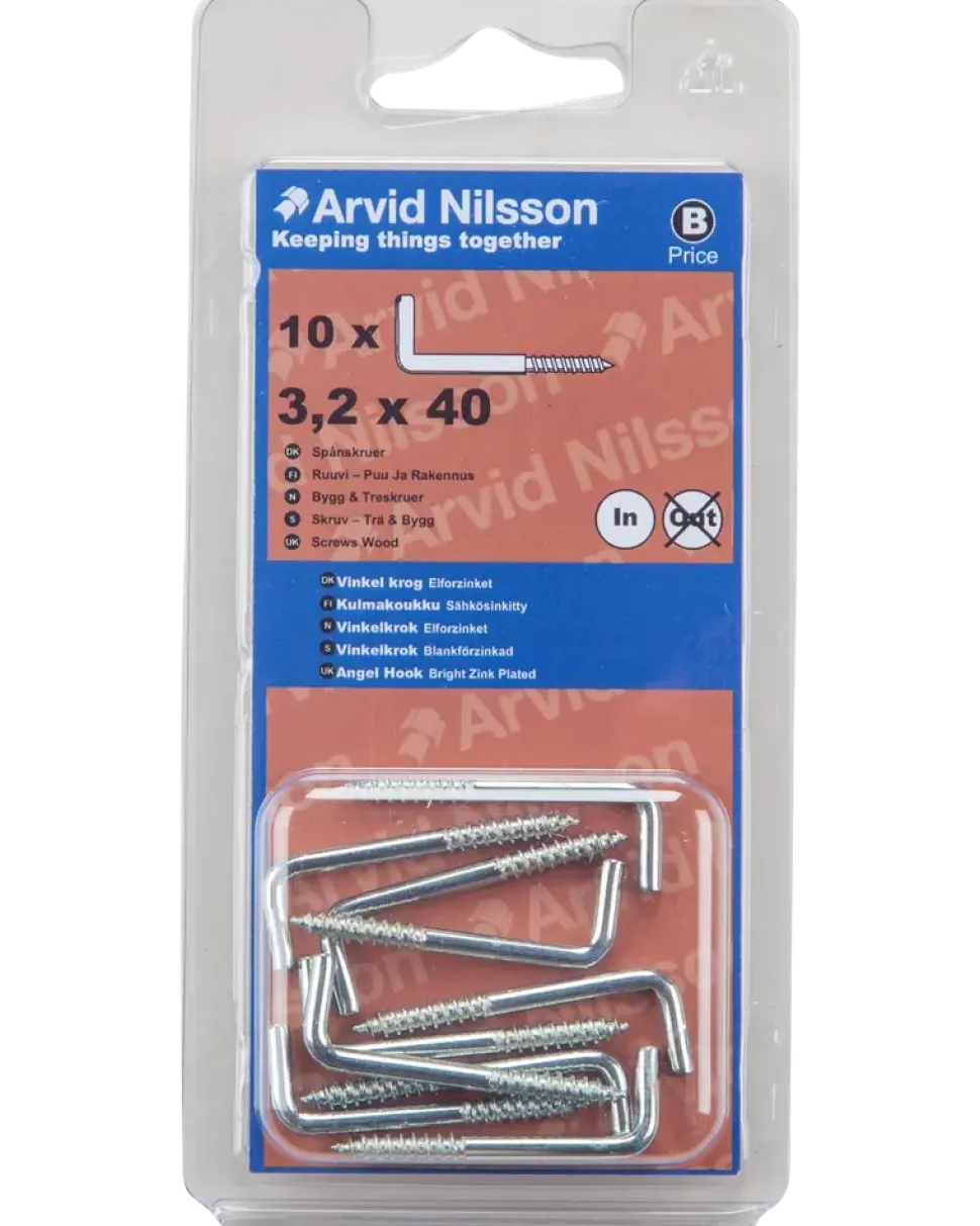 VINKELKROK 3,2X40 10 ST