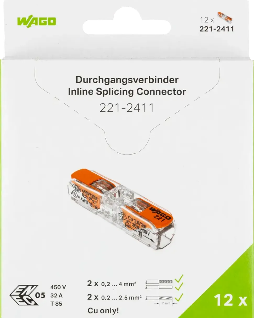 WAGO Fjäderkontakt för 1 tråd 12-pack