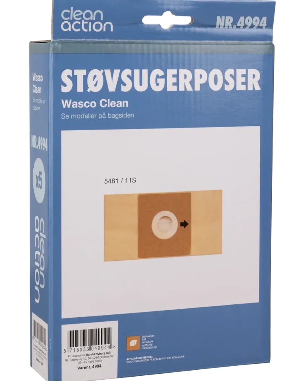 Wasco Clean Dammsugarpåsar för dammsugare 11S